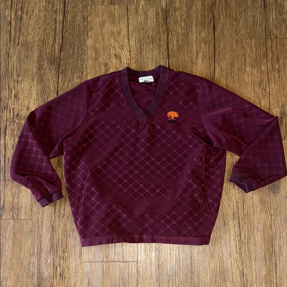 Vintage Sport Haley Maroon V-Neck Sweater
